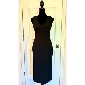 NWOT Dress The Population Ivy Bodycon Gold Zippered Black Dress Medium